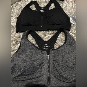 Post surgery bra/sports bra with removable padding and front zipper NWOT